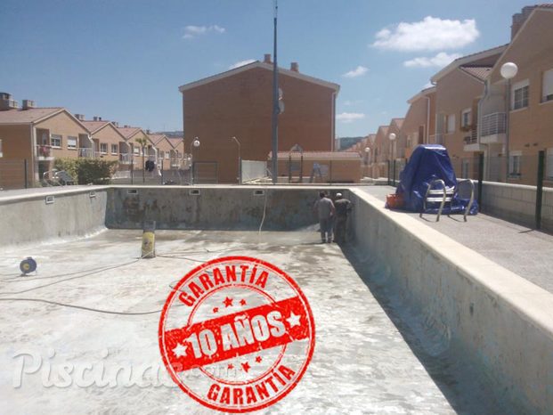 Reparacion piscinas en Zaragoza. 10 años garantía