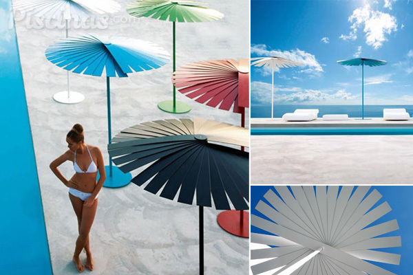 Parasol plegable Ensombra diseño de Odosdesign para Gandia Blasco