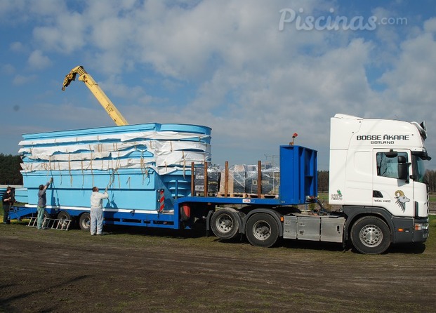 Transporte de piscinas