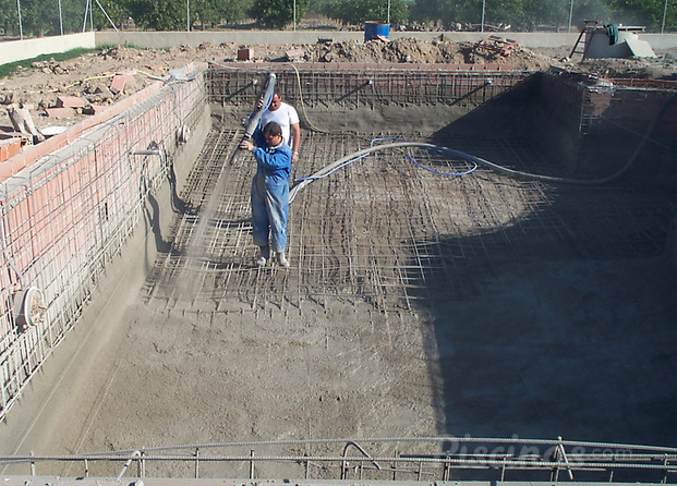 Gunite en vía seca