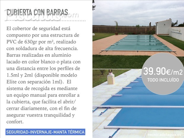 Cubiertas de barras para piscinas