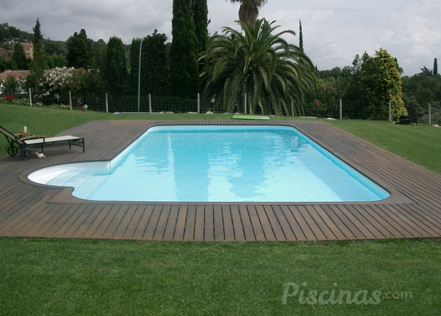 Piscina lámina blanca