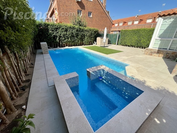 Piscina con Plataforma de Hidromasaje