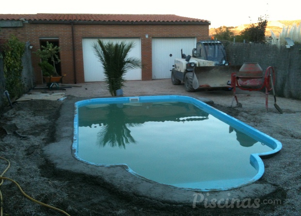 Colocación de piscina