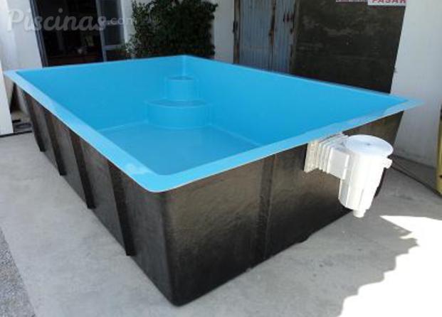 Piscina de poliéster 3,20 x 2,20 x 0,80 para enterrar