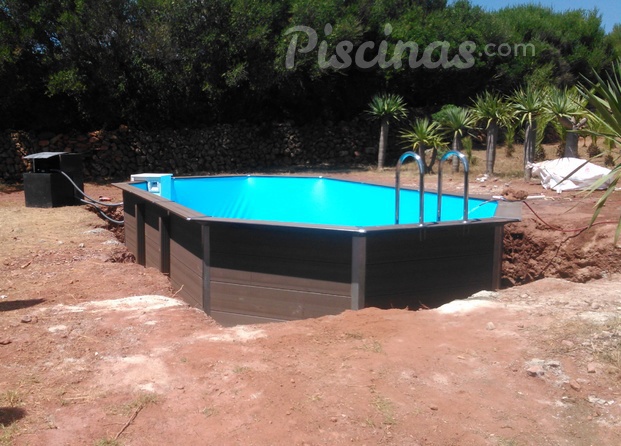 Piscina Composite. Madera sintética 