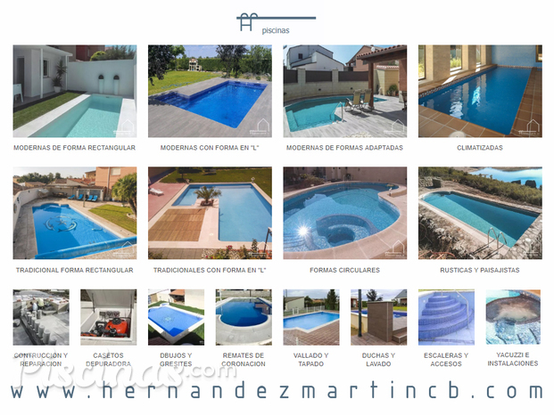 Referencias de nuestro trabajo de construccion de piscinas en nuestra web www.hernandezmartincb.com