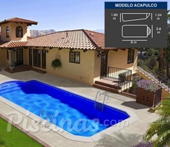 Piscina Modelo Acapulco 9X3.8 M